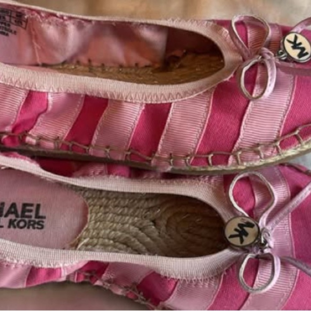 Michael Kors Pink Striped Espadrilles